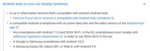 Android Auto on your car display (wireless)