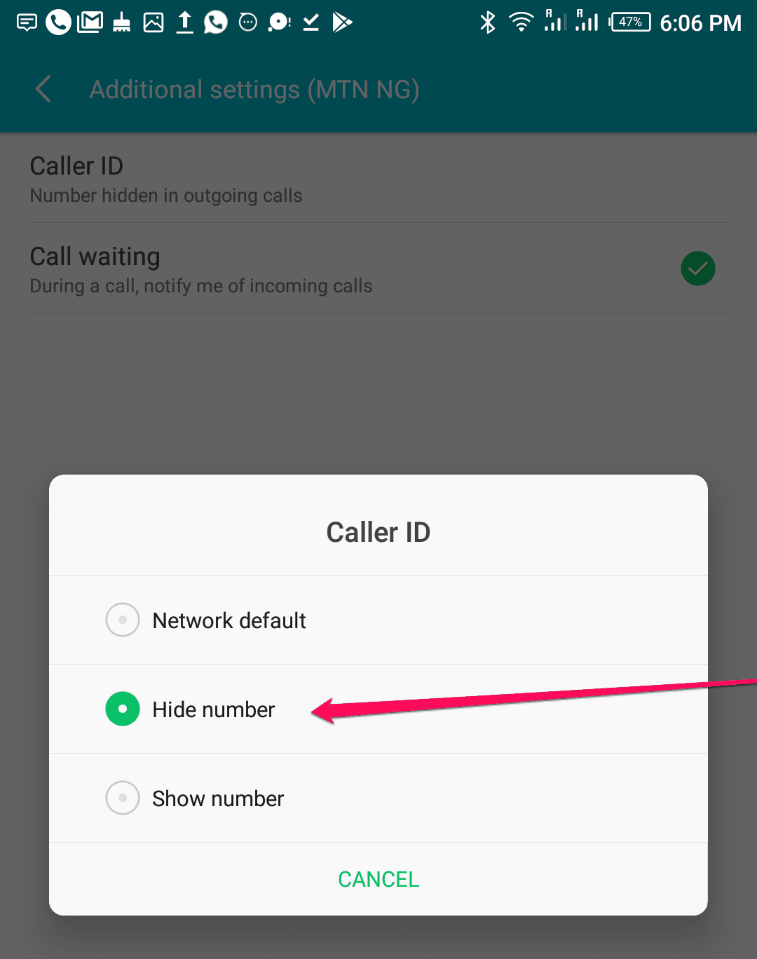 Hide Caller-ID