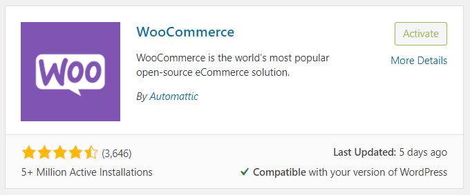 woocommerce WordPress Plugin
