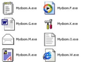computer virus examples - My Doom virus