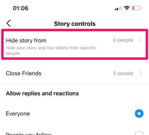 how to Hide Instagram Story from Everyone