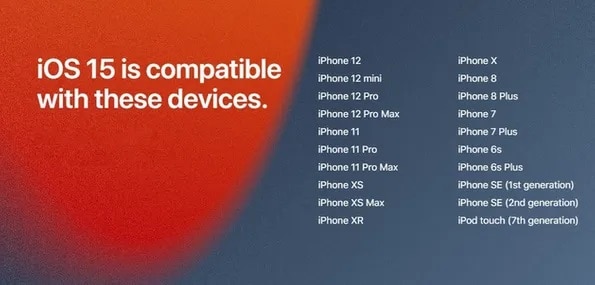 Apple ios 15 update