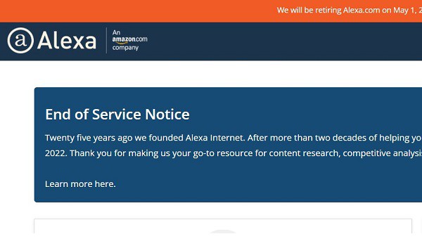 alexa.com is shutting down