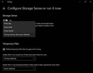 configure storage sense