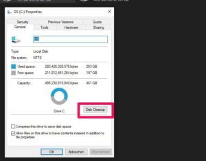 disk cleanup