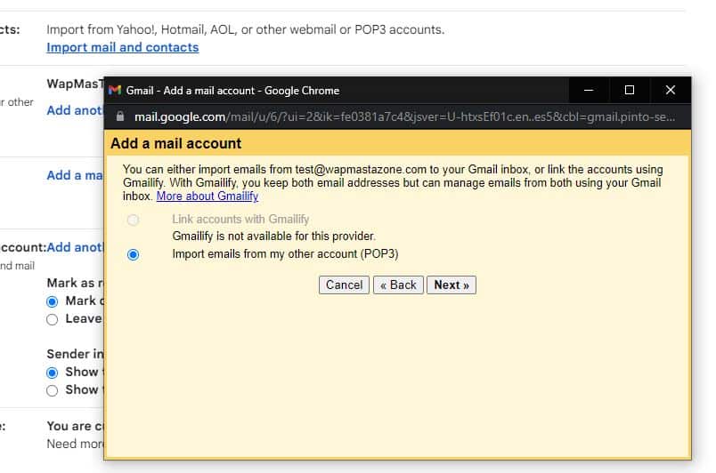 custom domain to gmail