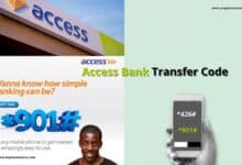 access bank transfer code