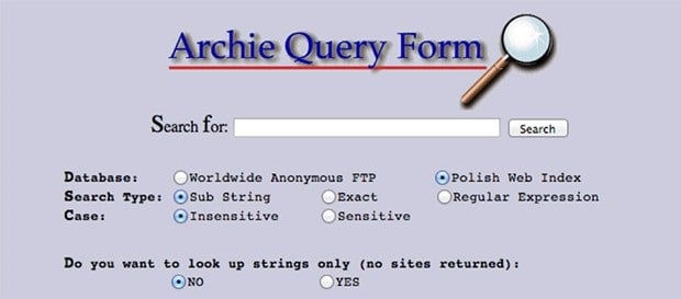 Archie old search engines