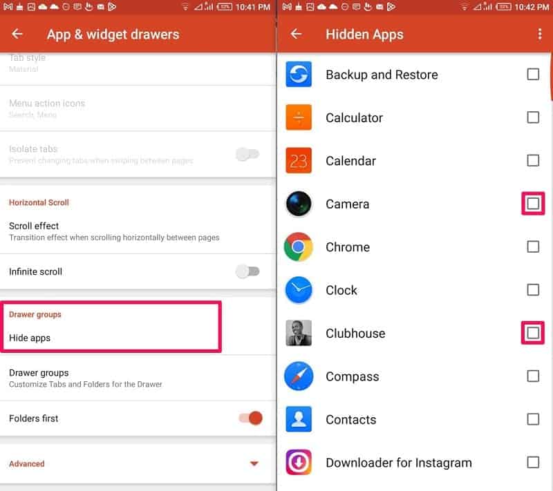 How to hide apps on android