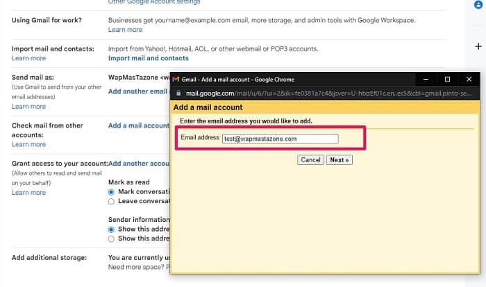 custom domain in gmail