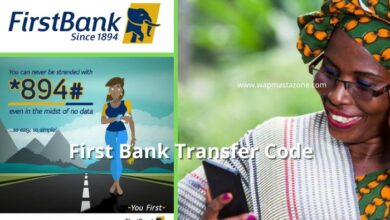 first bank transfer code